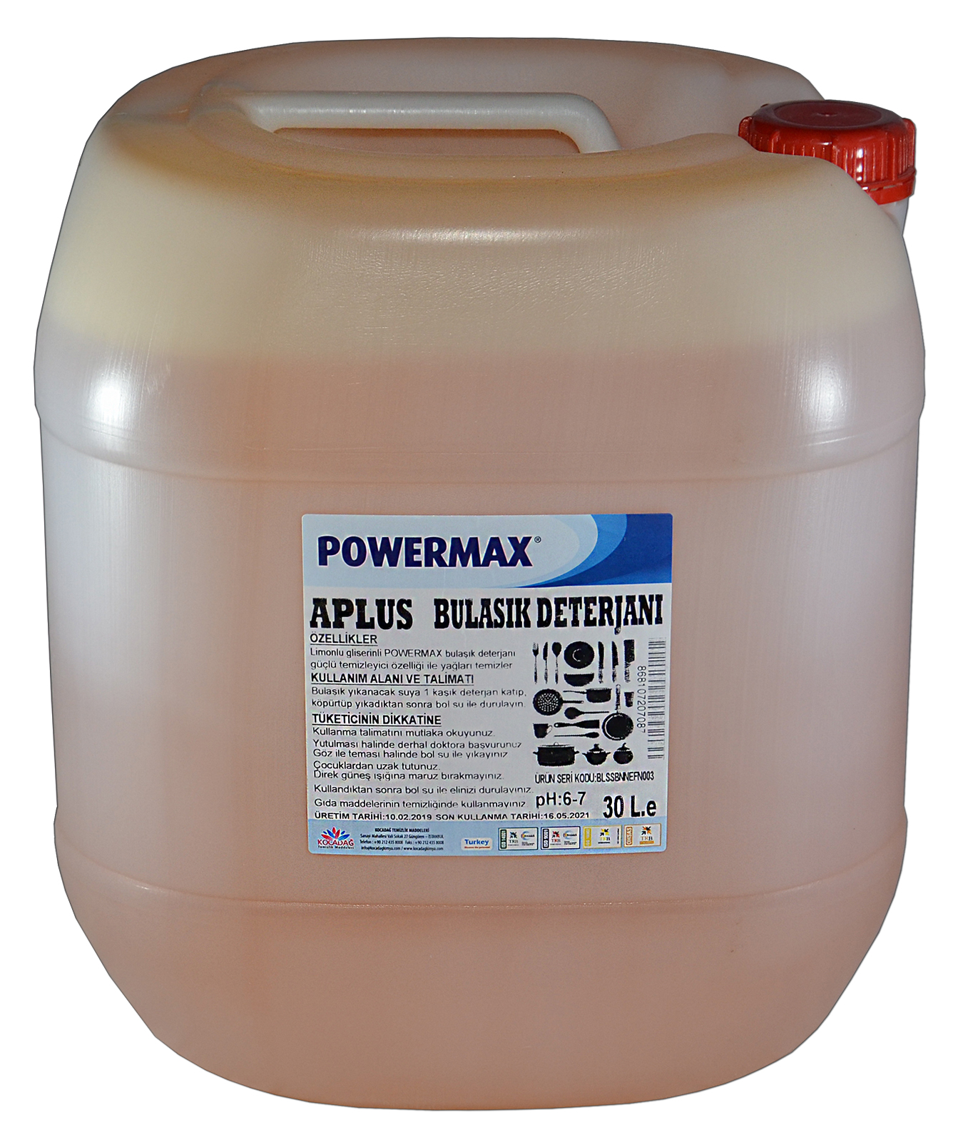 Powermax A Plus Bulaşık Deterjanı 30 Lt