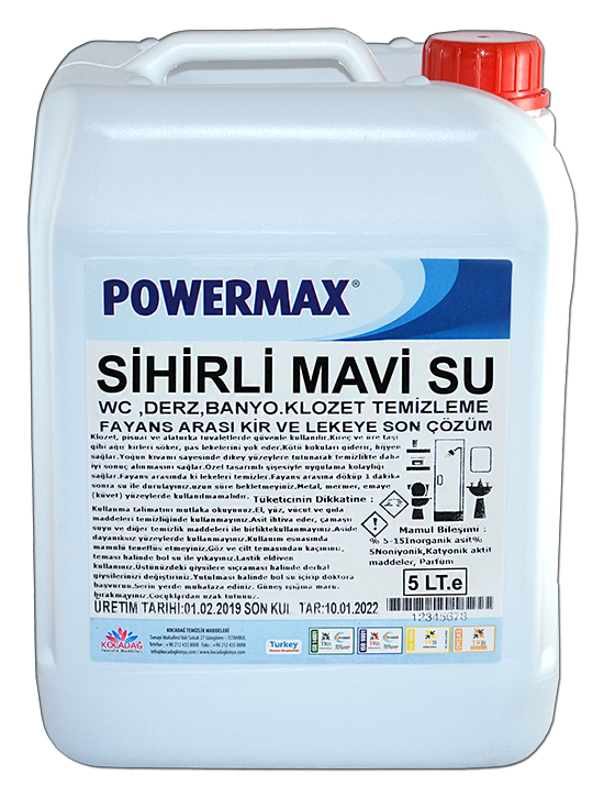 Powermax Sihirli Mavi Su 5 Lt