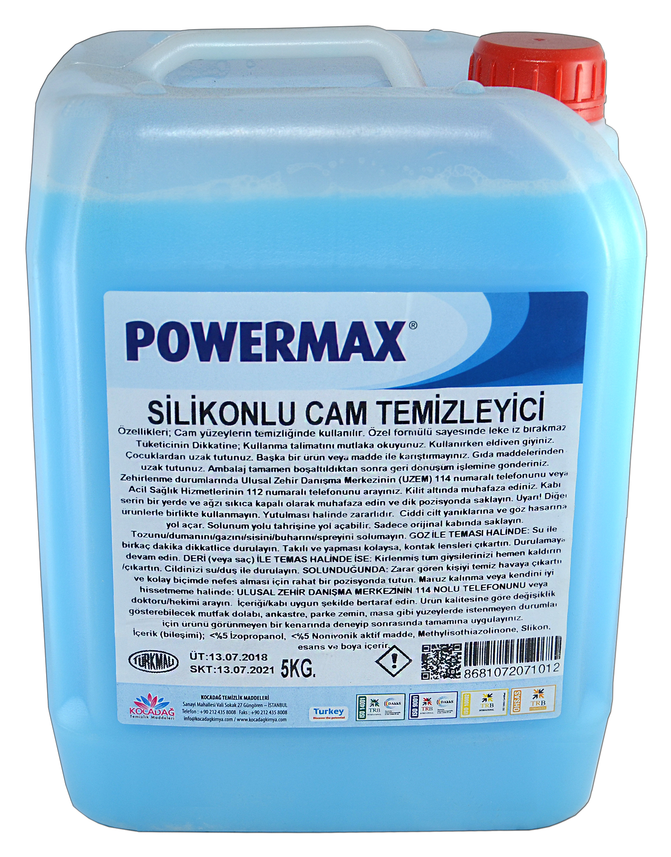 Powermax Silikonlu Cam Temizleyici 5 Lt